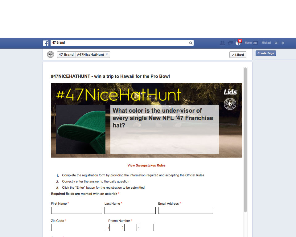 #47NiceHatHunt Social Media scavenger hunt